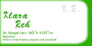 klara reh business card